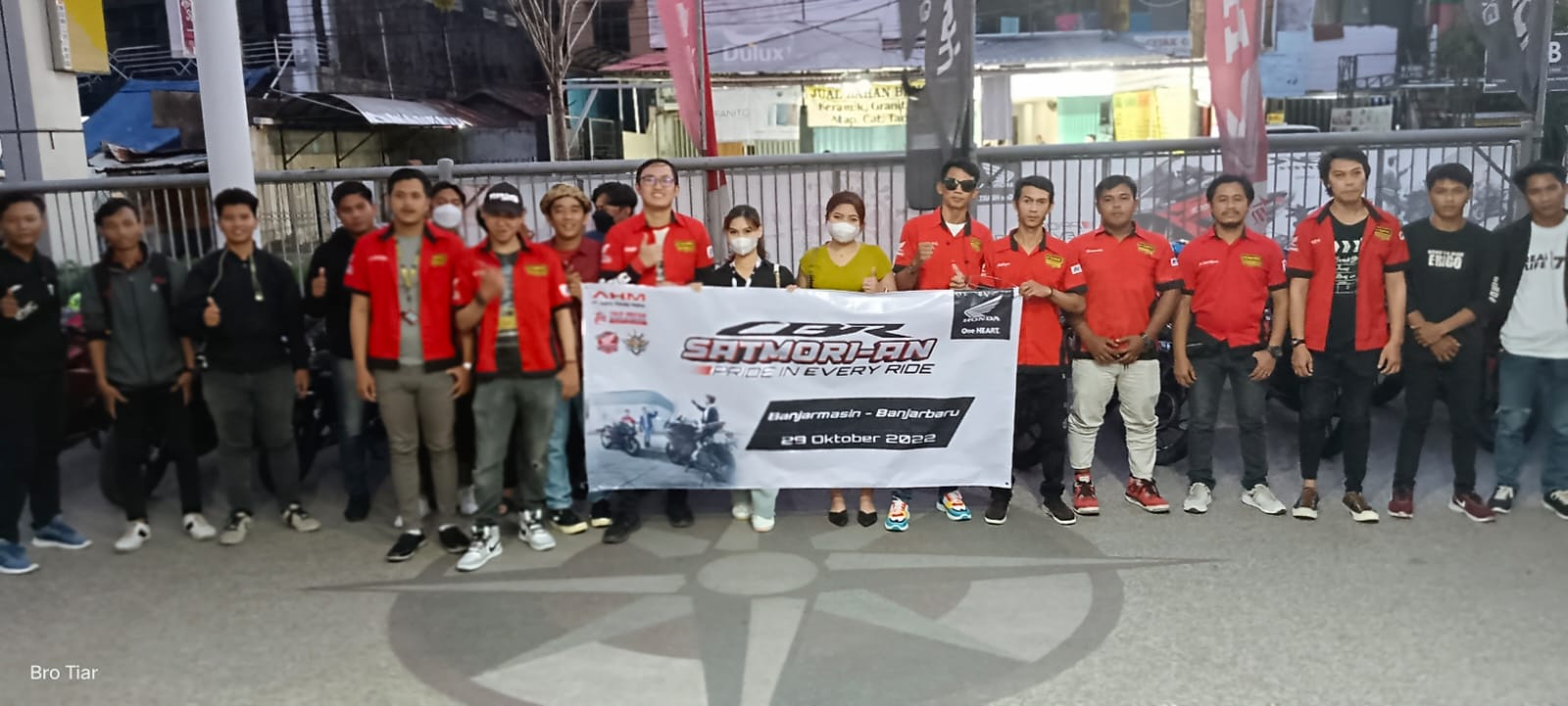 Satmorian bareng kmunitas CBR Banjarmasin, mejalin silturahmi dan selalu menerapkan Safety riding dijalan raya